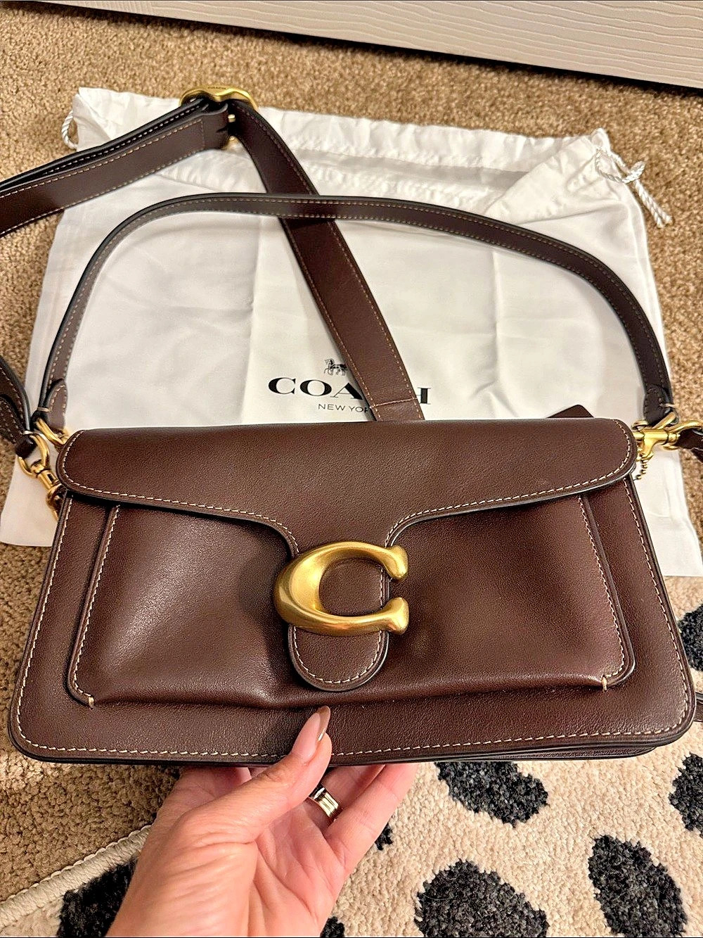 Coach The Tabby Bag Leather Crossbody in Brown